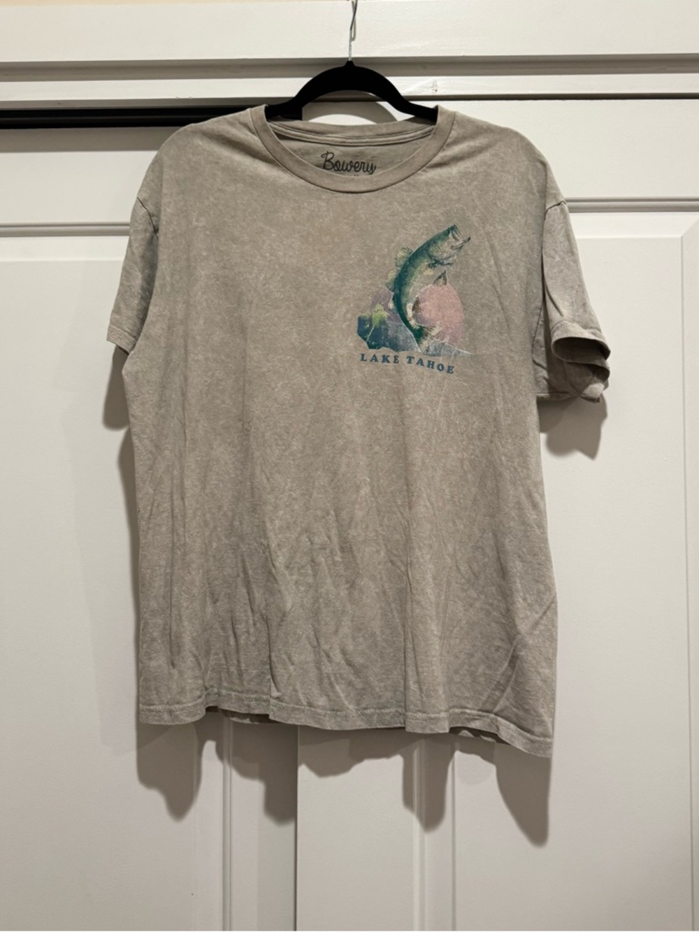 Bowery Supply Co. Men’s Lake Tahoe Fishing T Shirt, Large